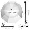 UPF 50+ Beach Umbrella with Adjustable Universal Clamp