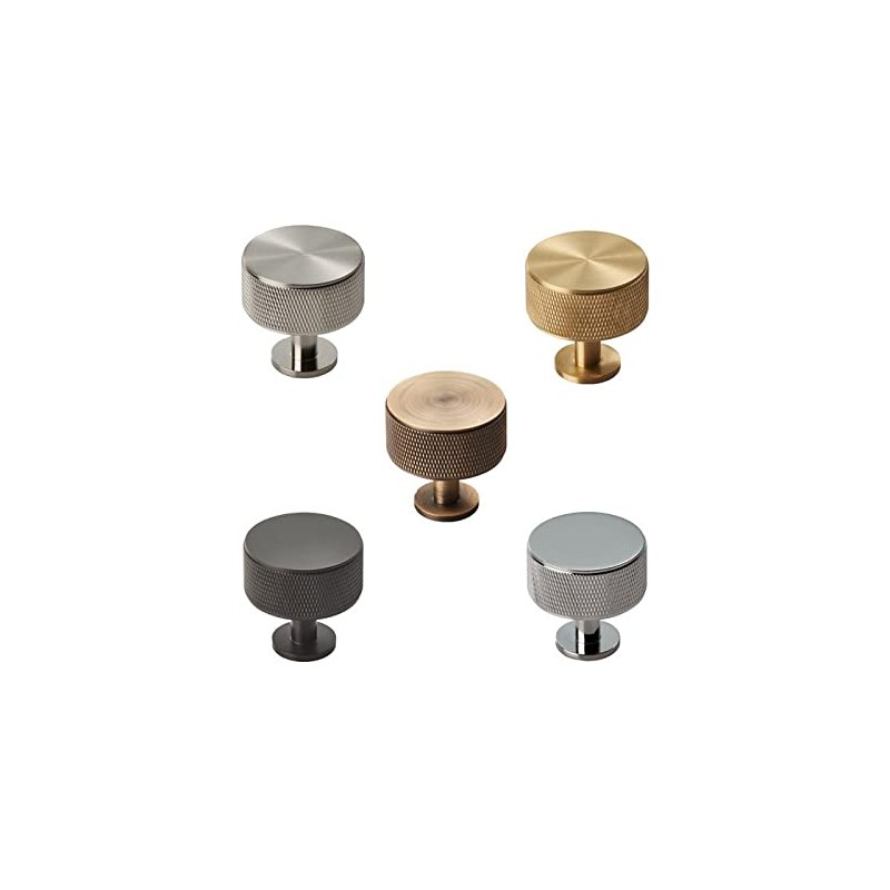 Carlisle Brass Knurled Cabinet Radio Knob,Polished Chrome,FTD703
