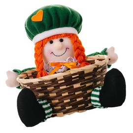 FELTECHELECTR St. Patrick's Day Storage Basket Compact Lightweight Lovely Candy Trays for Home