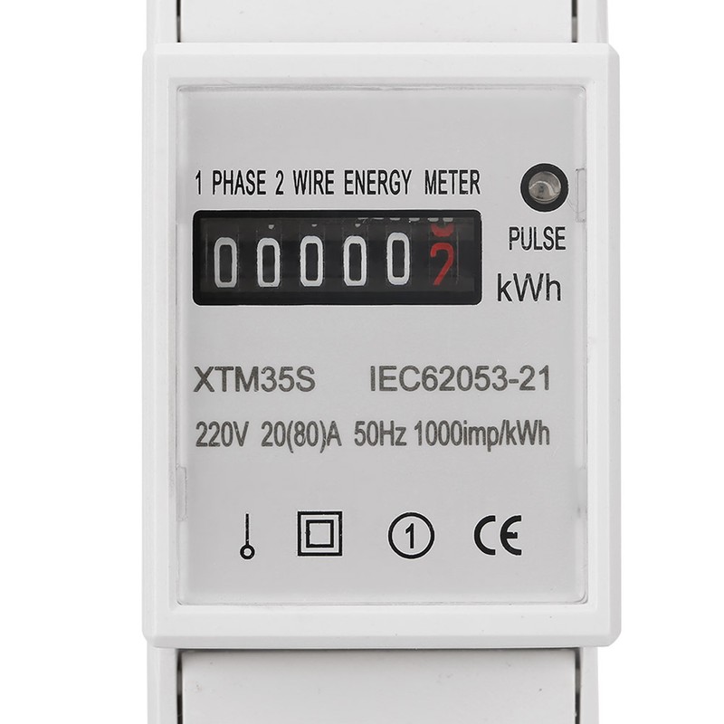 Digital 1 phase 2 Wire 2P Din Rail Electric Meter