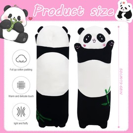 HATFRYF Panda Long Body Plush Doll, Plush Stuffed Doll Toy Soft Throw Pillow Cute Cartoon Animal Pet Cuddly Pillow Long Sleeping Cushion Gift for Kids Girlfriend Oversized Comfortable (Panda 50cm)