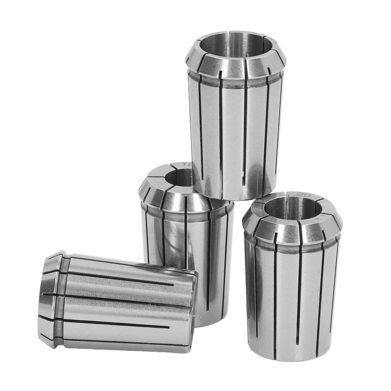 4PCS OZ25 Collets with Wrench Spring Steel Cutting Collet Set