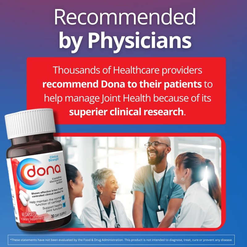 Dona Crystalline Glucosamine Sulfate 750 Count