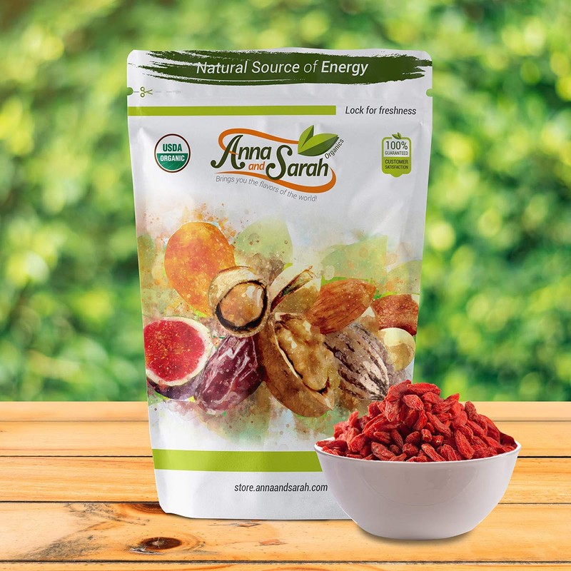 Anna and Sarah Organic Dried Goji Berries 3 Lbs in