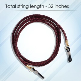 TRISKY Genuine Leather Eyeglasses Strap, Leather Eye Glass Chains Women, Glasses Lanyard For Men, Women Sunglasses Strap (Brown Distressed)