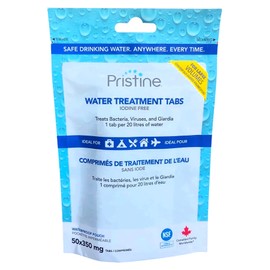 Pristine Water Treatment Tabs 167 mg, 50 Tablets, 1 tab = 20 litres of Water