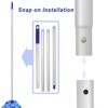 EaseYourDay 4-Section Lightweight Aluminum Alloy Pole Mop Replacement Handle Compatible