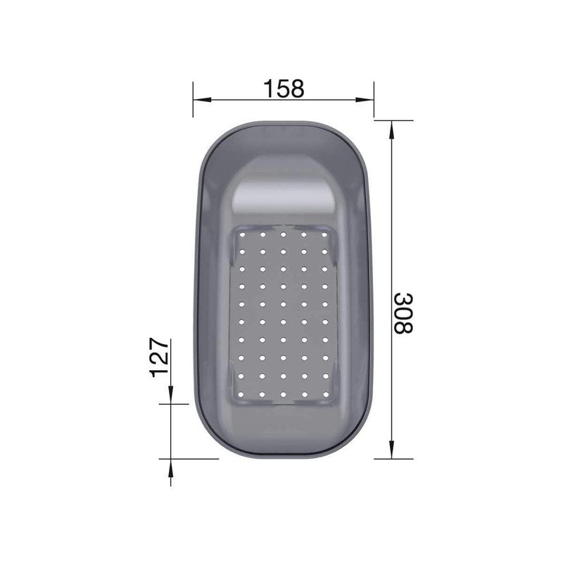 Blanco Accessory 214443 Plastic Shell In Trans Grey