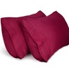 Lirex Pillow Cases (2 Pack), 1800 Thread Count Embroidered Queen