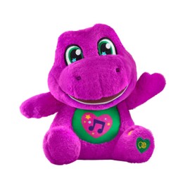 Barney World Toddler Toys, Tall Plush, 10.5 -inch Figure with Sounds, Soft Texture for Play, Kids Ages 2+ Years, Multilingual Version in English, French, German, Italian and Dutch, JGT51