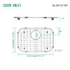 Serene Valley Sink Bottom Grid 19-1/16" x 13-5/8”, Rear Drain