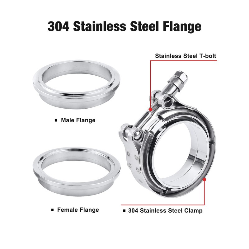 EVIL ENERGY 3.0 Inch V Band Clamp with Flange Male
