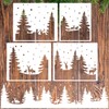 Christmas Stencils for Window Glass Large Christmas Stencil Forest Deer