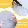 UEAVOID Multifunctional Geometric Ruler, Flexible Plastic Drawing Ruler, Multi-Purpose Drawing