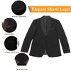 ZKHOECR Mens Black Tuxedo Suit Wedding Suit Prom Tuxedo Suits