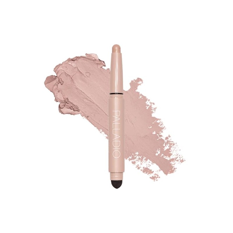 Palladio Barra de Sombra de Ojos Impermeable con Esponja Mezcladora,