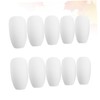 BIUDECO 24pcs White Ballerina Fake Nails French Tip Wear Nails