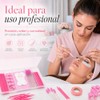 Lecute Set Profesional Aplicacion Extensiones de Pestañas Caja Organizadora Parches