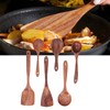 Kitchen Utensils Set Wooden Spatulas Spoons Comfortable Grip Minimaliset Kitchen