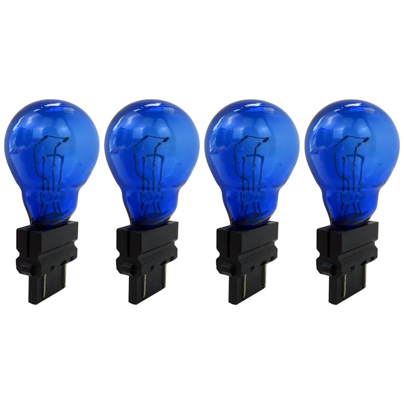 4-Pack Blue 3157 Bright Light Bulbs Car Auto Signal Turn