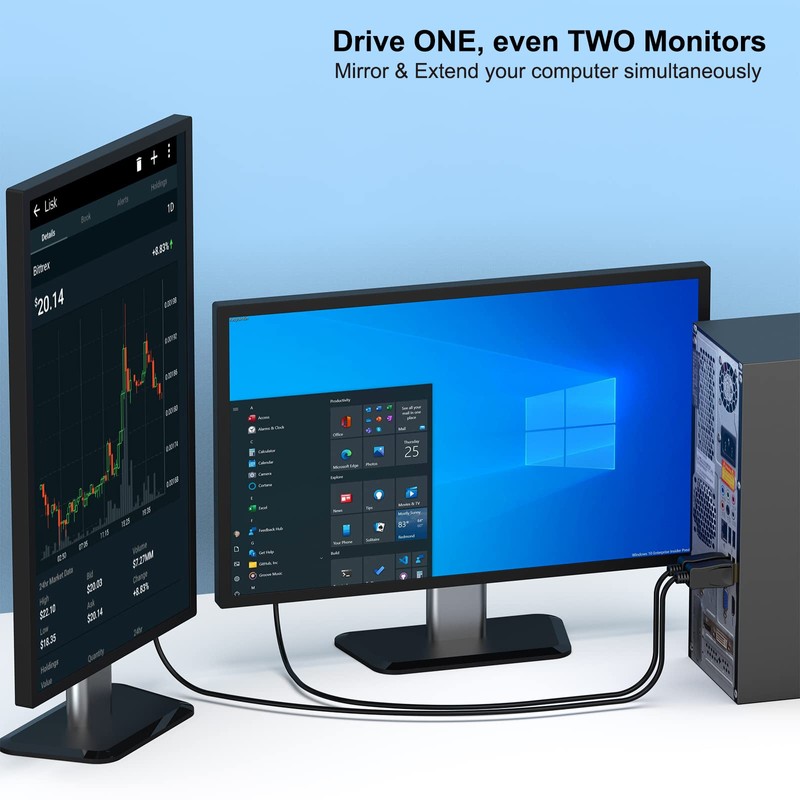 BENFEI DisplayPort - DVI 1.8m ケーブル、単方向 DisplayPort コンピュータ - DVI-D