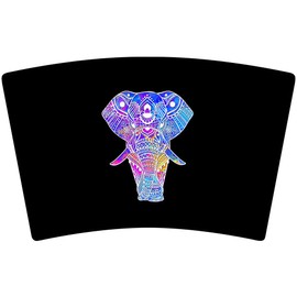 Mugzie MAX 20 Ounce Stainless Steel Cocktail Shaker - Martini Shaker with Wetsuit Cover - Ornamental Elephant