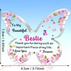 AMZQ Bestie Gifts Bestie Butterfly Shaped Plaque Christmas Birthday Gifts