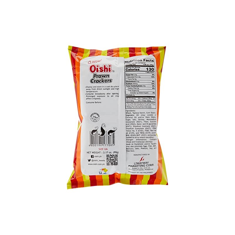 OISHI Prawn Crackers (3.17oz/ 90g)