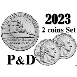 2023 P & D  American Women Quarters - Maria Tallchief -2 Coins Set - UNC US Mint