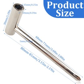 Guitars Truss Rod and Screwdriver for Luthier Silver