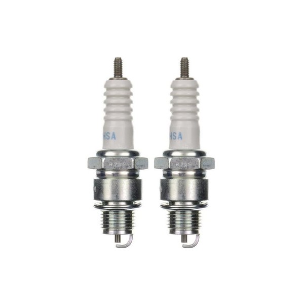 2 x Spark Plug BR8HSA Spark Plugs Set of 2 for Scooter/Motorcycle/Scooter Compatible with BR8HSA WR3BC0 WR4AC W22FR-L W24FPR-L W24FR-L W24FRL L78C P-L5SC P-RL5SC RL78C