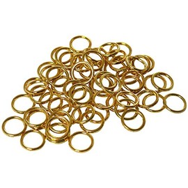 Fabrics and Drapes 100 Pack Sew On Rings, Brass, Home Depot, 3/8 inch Diameter
