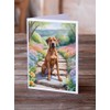 Caroline's Treasures Rhodesian Ridgeback Spring Path Greeting Cards Pack of
