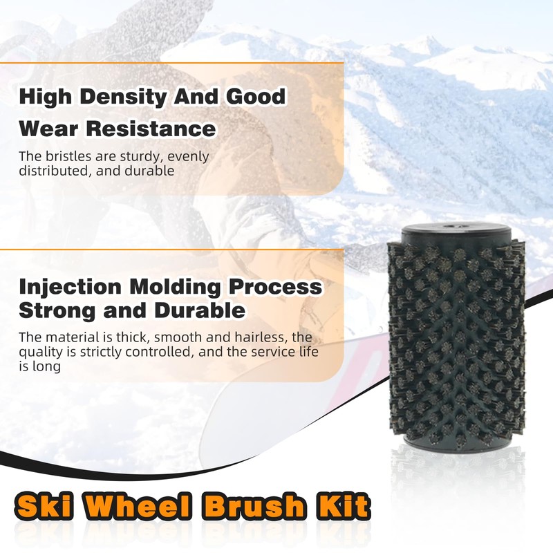 kaeceri 100mm Ski Roto Brush Kit Roto Brush Handle Axle