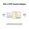 Midline Valve CSDQFG012-OM Expansion PEX x CPVC Adapter Pipe Fitting