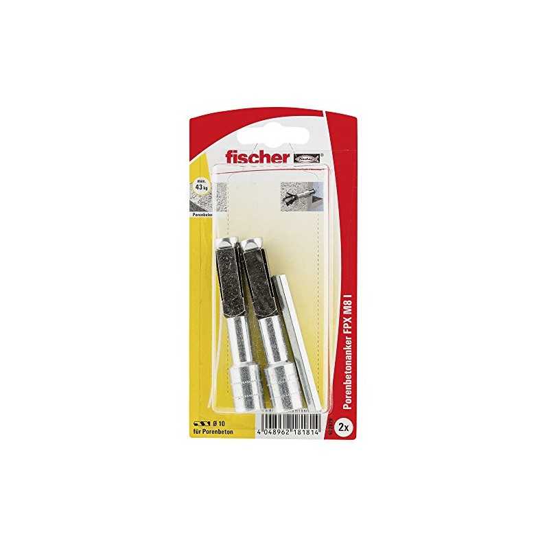 fischer 522829 Aerated Concrete Anchor SB Card, Contents: 2 x