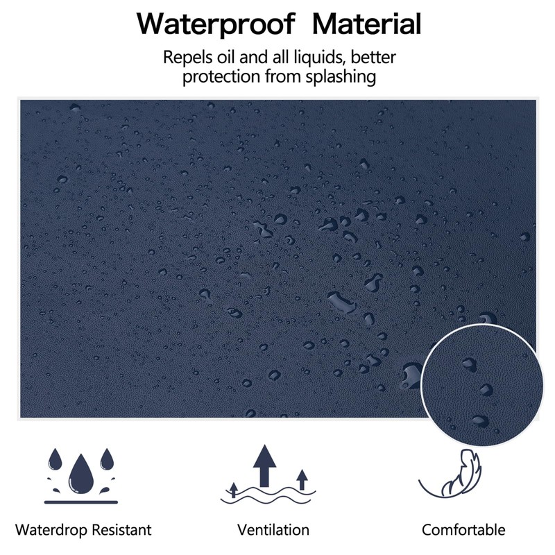 Homsolver 2 Pack Waterproof Rubber Vinyl Apron Chemical Resistant Work