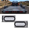 ALLGOOD Clear Tail Lights Steel Boxes Housing w/6Inch Oval LED