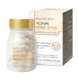Nutri D Day Signature Sheep Placenta Collagen 800mg×60 tablets 1 ea Contains elastin 1 ea / 뉴트리디데이 시그니처 양태반 콜라겐 800mg×60정 1개 엘라스틴함유 1개