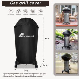 Alickwang Grill Cover,Outdoor Heavy Duty 600D Waterproof Gas Grill Cover for F24C Professional Propane Gas Grill