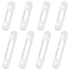 Thyonta 8 Pcs Child Safety Cabinet Drawer Lock Easy Installation Eco-Friendly Design Multi-Function Baby Proof Soft Strap Locks for Cabinets Drawers Glass Doors