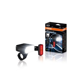 OSRAM LEDsBIKE EXPLORER X 1000 SET, set di luci per bicicletta ricaricabili - anteriore e posteriore, fuoristrada, con luce freno, tre modalità di illuminazione e luce lampeggiante, 1000 lumen