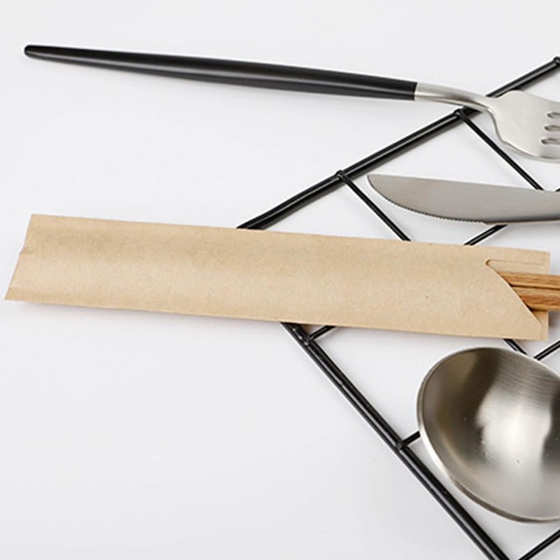 WRITWAA 200 Pieces Paper Chopsticks Set Cutlery Bag Bag Holder