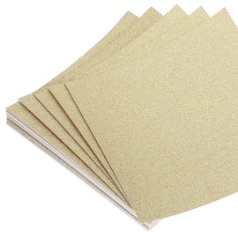 MECCANIXITY 50 Sheet Glitter Origami Paper 6x6 Inch Sparkle Square Folding Sheet 15x15 cm Craft Folding Paper for DIY Craft and Arts, Light Gold