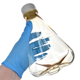 Eisco - Pack of 1, 1L Sterile Polycarbonate Erlenmeyer Flask, Vented, Baffled Bottom, Gamma Sterilized, USP Class VI, Lab-Grade, Shaker Compatible, Cell Culture, Mixing