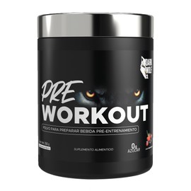 Polvo pre entreno Dark Wolf 300 g - 30 Porciones, 100 Natural, Sin OGM, Sin Gluten, Sabor Frutos rojos                                                