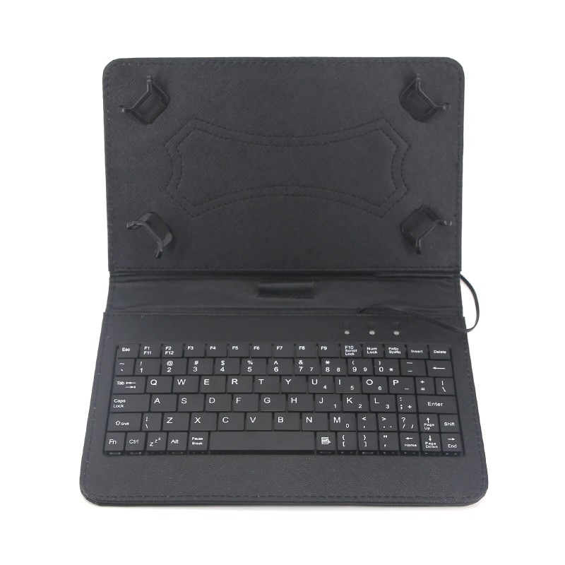 Universal Wired Type-C Slim BLACK Lightweight Stand Cover Keyboard Case