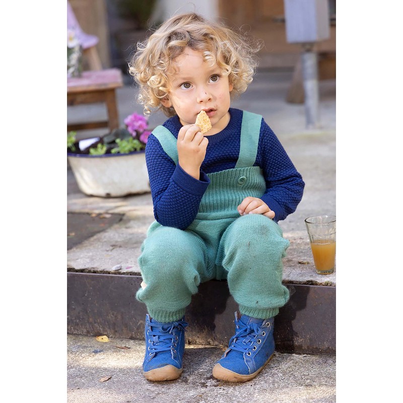 Disana 33101XX - Knitted Dungarees, Natural Wool - natural
