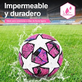RAINBOWSTREET Balón de Fútbol No.5 - Balón de fútbol de Entrenamiento Juvenil，Champions League Football Fans Memorabilia，Adecuado para jóvenes y Adult