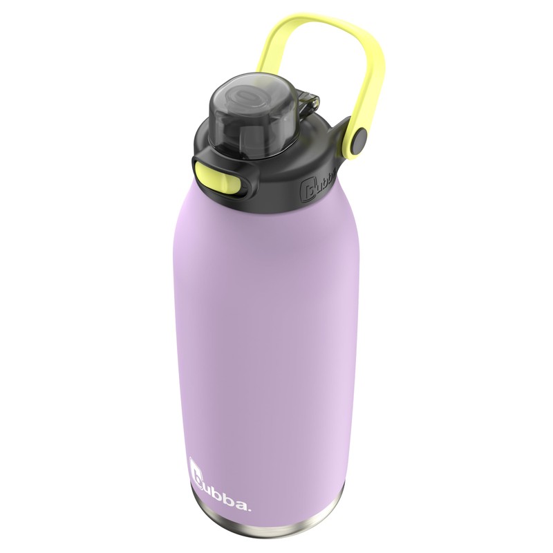 Bubba Radiant Stainless-Steel Pop-Up Straw, 40oz Water Bottle, Medium, Rubberized